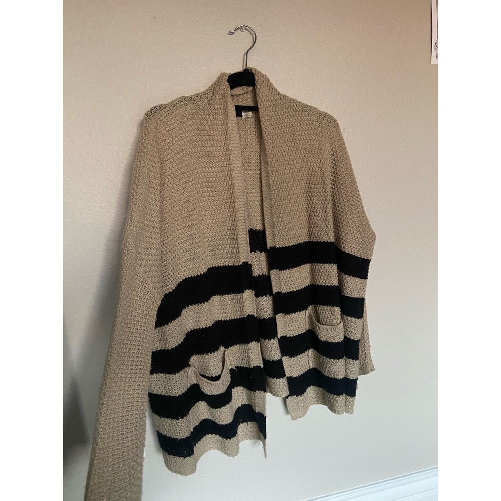 Tan and black cardigan